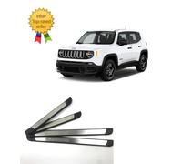 ✅ KIT 4 MODANATURE BATTITACCO PEDANE Sottoporta in ABS acciaio per Jeep Renegade