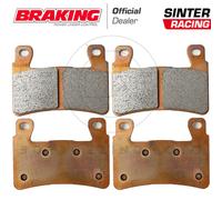 BRAKING P10827 KIT 4 PASTIGLIE FRENO ANTERIORE RACING HONDA CBR 600 RR 2003 2004