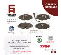 KIT 4 PASTIGLIE FRENO ANTERIORI TRW GDB1956 VW GOLF 7 PASSAT AUDI A3 SEAT LEON
