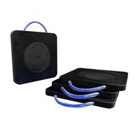 KIT 4 PEDANE 60X60X6 CM PER PIEDI STABILIZZATORI GRU, BASI D'APPOGGIO PER GRU, IN POLIETILENE NERO FACILI DA TRASPORTARE (600 x 600 sp. 60 mm)