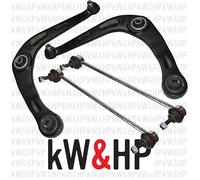 KIT 4 PEZZI BRACCI TRAPEZI OSCILLANTI E COPPIA BIELLETTE ANTERIORI PEUGEOT 206