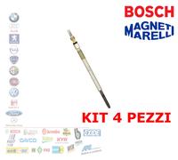 KIT 4 PEZZI CANDELETTA per FORD FIESTA FOCUS FUSION MAZDA 2 3 VOLVO C30 V50 1.6