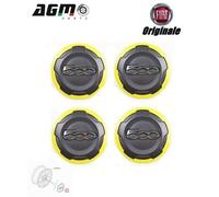 KIT 4 PEZZI COPPA FREGIO RUOTA COPRIMOZZO GIALLO ORIGINALE FIAT 500L 735625865