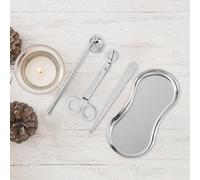 Kit 4 pezzi di accessori per candele, taglierino per stoppino, in acciaio