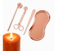 Kit 4 pezzi di accessori per candele, taglierino per stoppino, in acciaio