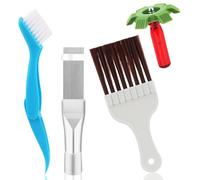 Kit 4 Pezzi Spazzola per Pulizia Condensatore - Pettine per Radiatore, Condizionatore d'Aria, Asciugatrice - Strumento per Pulizia Climatizzatore, Bobine e Alette