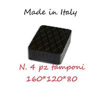 KIT 4 PEZZI Tamponi spessori gomma per PONTI SOLLEVATORI H 80 BLOCCHI in gomma