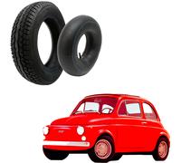 KIT 4 Pneumatici + CAMERE 125 80 12 Vee rubber 125R12C 86N WINTER FIAT 500 EPOCA