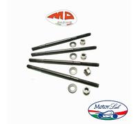 KIT 4 PRIGIONIERI STELO 8 DADI RONDELLE 7 mm MD Vespa 50 Special 125 Et3 Pk PX
