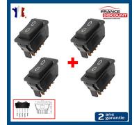 Kit 4 Pulsanti Interruttori Elettrici Universali Per Alzavetro Funzione Bascule