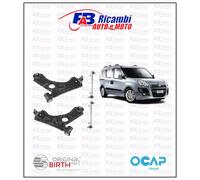 KIT 4 PZ 2 BRACCI + 2 BIELLETTE SOSPENSIONI FIAT DOBLO' III 2010>