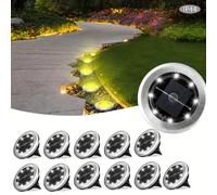 Kit 4 pz Luci Solari da Giardino a LED RGB - Montaggio a Incasso, Ricarica Sol