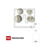 KIT 4 Pz. PARACOLPI PER COPRIVASO SEDILE WC GOMMINI DIAM. 22 mm. x 9 H CON PERNO