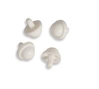 KIT 4 Pz. PARACOLPI TIPO FRIGES TONDI COPRIVASO SEDILE WC D.18x12 H mm CON PERNO SENZA BRAND / GENERICO SEDILE WC BIANCO IN PLASTICA