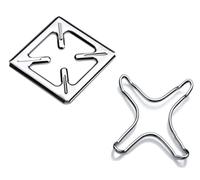Kit 4 riduttori fornelli assortiti 2 piastre acciaio inox + 2 griglie cromate prodotti italiani CREAZIONI i Colori nel Cuore