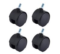 Kit 4 Rotelle Per Mobili Con O Senza Freno, Diametro 50mm, Altezza 55mm, Ruote Pivotanti Girevoli Modello Con Fissaggio A Piastra o Bullone Filettato (A bullone | No freno)