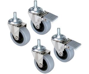 Kit 4 Ruote Pivotanti per Armadi EW Perno M10 - Techly Professional I-CASE CASTOR/EW