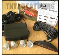 Kit 4 Sensori di Parcheggio Grigio con Display LED per FIAT Punto Bravo Stilo