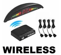 KIT 4 SENSORI DI PARCHEGGIO WIRELESS NERO CON DISPLAY ACUSTICO AUTO CAMPER SUV