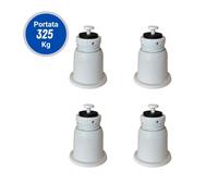 Vecamco CLIMA PLUS - Kit 4 supporti a pavimento 100 regolabile bianco, per installazione condizionatore climatizzatore