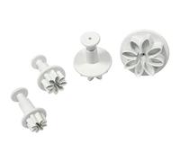 Kit 4 TAGLIAPASTA ad espulsione a forma di fiore MARGHERITA - formine stampi Taglia Biscotti per Creare Fantastici Dolci e decori Torte - Ideale per Decorazioni in Pasta di Zucchero