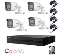 KIT 4 TELECAMERE FULL COLOR HIKVISION 2 MP AHD HD 1 TB