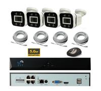 Kit 4 Telecamere IP Poe con NVR Full Color 5mpx PTZ