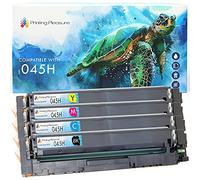 Kit 4 Toner Compatibili per 045H Canon i-Sensys MF633Cdw, MF635Cx, LBP613Cdw, MF631Cn, imageCLASS MF632Cdw, MF634Cdw, LBP612Cdw - Nero/Ciano/Magenta/Giallo, Alta Resa (BK 2.800 & C/M/Y 2.200 pagine)