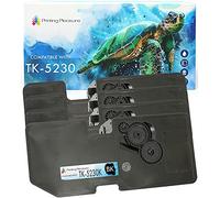 Kit 4 Toner Compatibili TK-5230 per Kyocera ECOSYS M5521cdn M5521cdw P5021cdn P5021cdw - Nero/Ciano/Magenta/Giallo, Alta Resa (BK 2.600 & C/M/Y 2.200 pagine)