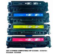 KIT 4 TONER PER HP LASERJET PRO 300 COLOR M351A MFP M375NW 304A 305A