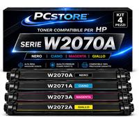 KIT 4 Toner per HP W2070-1-2-3 (117A) - Laser 150a 150nw MFP 178n 179fnw