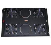 KIT 4 VENTOLE CON TERMOSTATO, 12.8 METRI CUBI CIRCOLAZIONE D'ARIA COLORE NERO PE