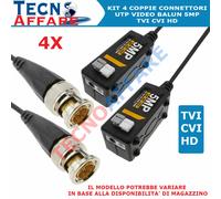 KIT 4 Video Balun Passivi UTP 5MPX Per Telecamere Videosorveglianza AHD CVI TVI
