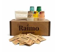 Kit 450 Accessori Caffè ZUCCHERO DI CANNA - 150 Bicchierini Carta Biodegradabili 75 ml + 150 Palettine in Legno Monouso + 150 Bustine, Kit Caffè Per Pausa Casa e Ufficio