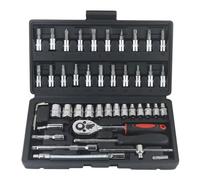 Kit 46pcs chiavi a bussola 1/4 Set attrezzi riparazione auto chiave a cricchetto
