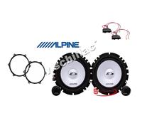 Kit 4casse 2 vie anter Seat Ibiza Alpine con adattatori e supporti altoparlanti