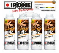 KIT 4LT OLIO MISCELA MOTORE MOTO SCOOTER 2 TEMPI IPONE SCOOT 2 100% SINTETICO