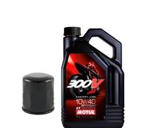 Kit 4lt Olio Motul 300V 10W40 + Filtro Per Honda Cbr 600 Rr 2015 2016 2017 2018