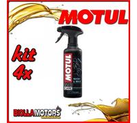 KIT 4X 400ML E1 WASH & WAX MOTUL PULITORE A SECCO E CERA PROTETTIVA 400 ML - 4x