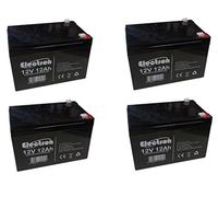 KIT 4X BATTERIA AL PIOMBO CICLICA 12V 12AH RICARICABILE PER BICI ELETTRICHE 48V 12AH