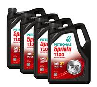 Kit 4X Sprinta T100 Olio Motore Minerale per Moto e Scooter 2 Tempi - 4 Confezioni da 5 Litri
