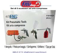 Kit 5 accessori per Compressore ad Aria compressa Soffiaggio Aerografo Manometro