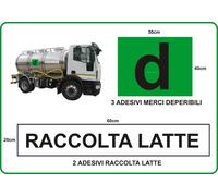 KIT 5 ADESIVI PER TRASPORTO LATTE E MERCI DEPERIBILI REGOLAMENTARI NORMATIVA ATP