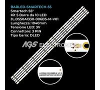 KIT 5 BARRE STRIP LED TV SMARTECH JL.D550A1330-006BS-M-V01,CX550DLEDM