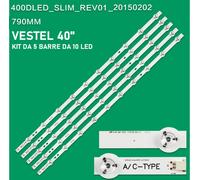KIT 5 BARRE STRIP LED TV VESTEL 400DLED-SLIM-REV01-20150202-A-C TE40301G37T2P