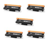 KIT 5 BROTHER TN2510 XL TONER COMPATIBILE BK Nero 3000 Pagine DCP-L 2600 Series