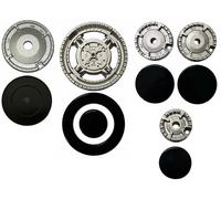 Kit 5 Bruciatori con Piattelli Spartifiamma NARDI 4 Fuochi + Tripla Corona SABAF