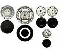 Kit 5 Bruciatori con Piattelli Spartifiamma NARDI 4 Fuochi + Tripla Corona SABAF