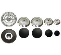Kit 5 Bruciatori con Piattelli Spartifiamma SMEG 4 Fuochi + Tripla Corona