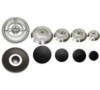 Kit 5 Bruciatori con Piattelli Spartifiamma SMEG 4 Fuochi + Tripla Corona